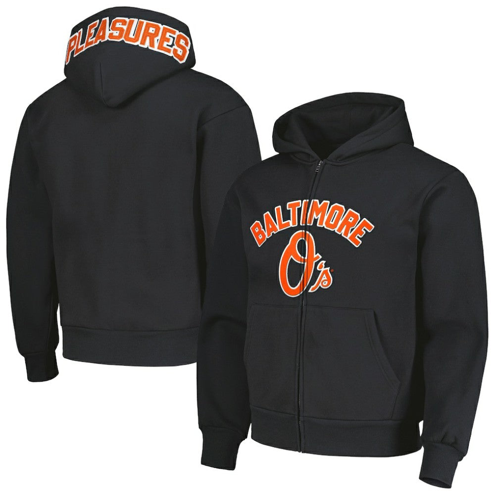 Baltimore Orioles PLEASURES Opening Day Full-Zip Hoodie - Black - MLB Online