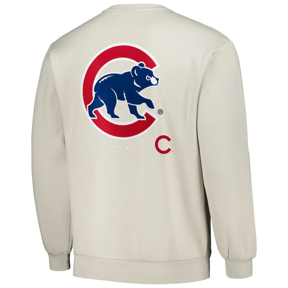 Chicago Cubs PLEASURES Ballpark Pullover Sweatshirt - Gray - MLB on Sale