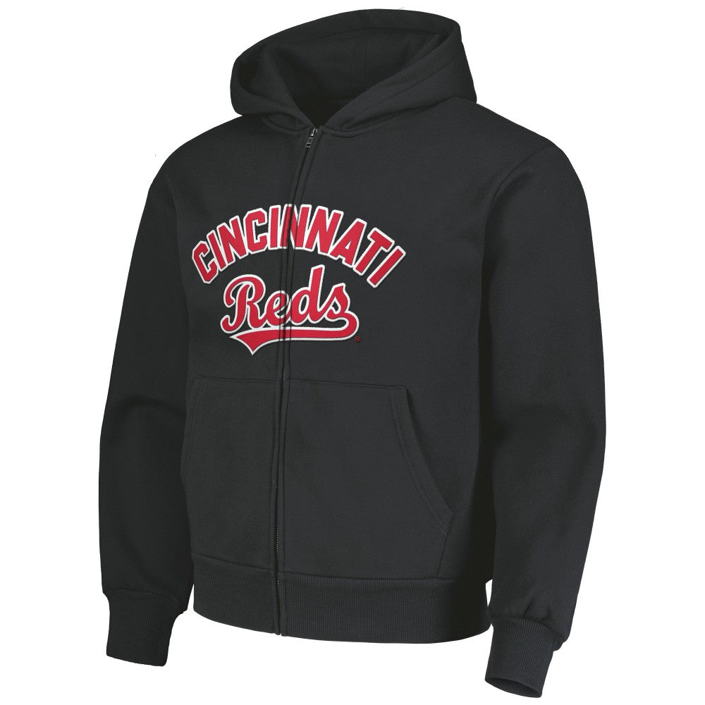 Cincinnati Reds PLEASURES Opening Day Full-Zip Hoodie - Black - MLB Sale