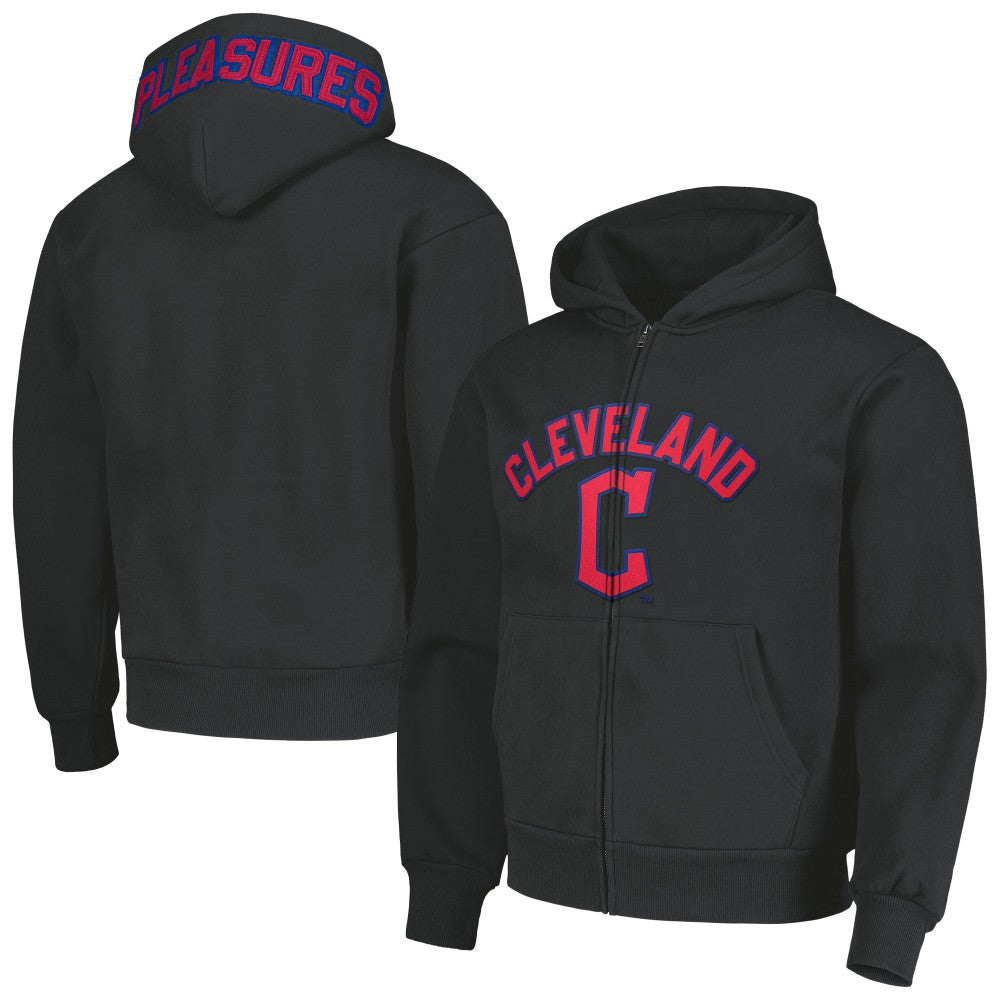 Cleveland Guardians PLEASURES Opening Day Full-Zip Hoodie - Black - MLB Discount