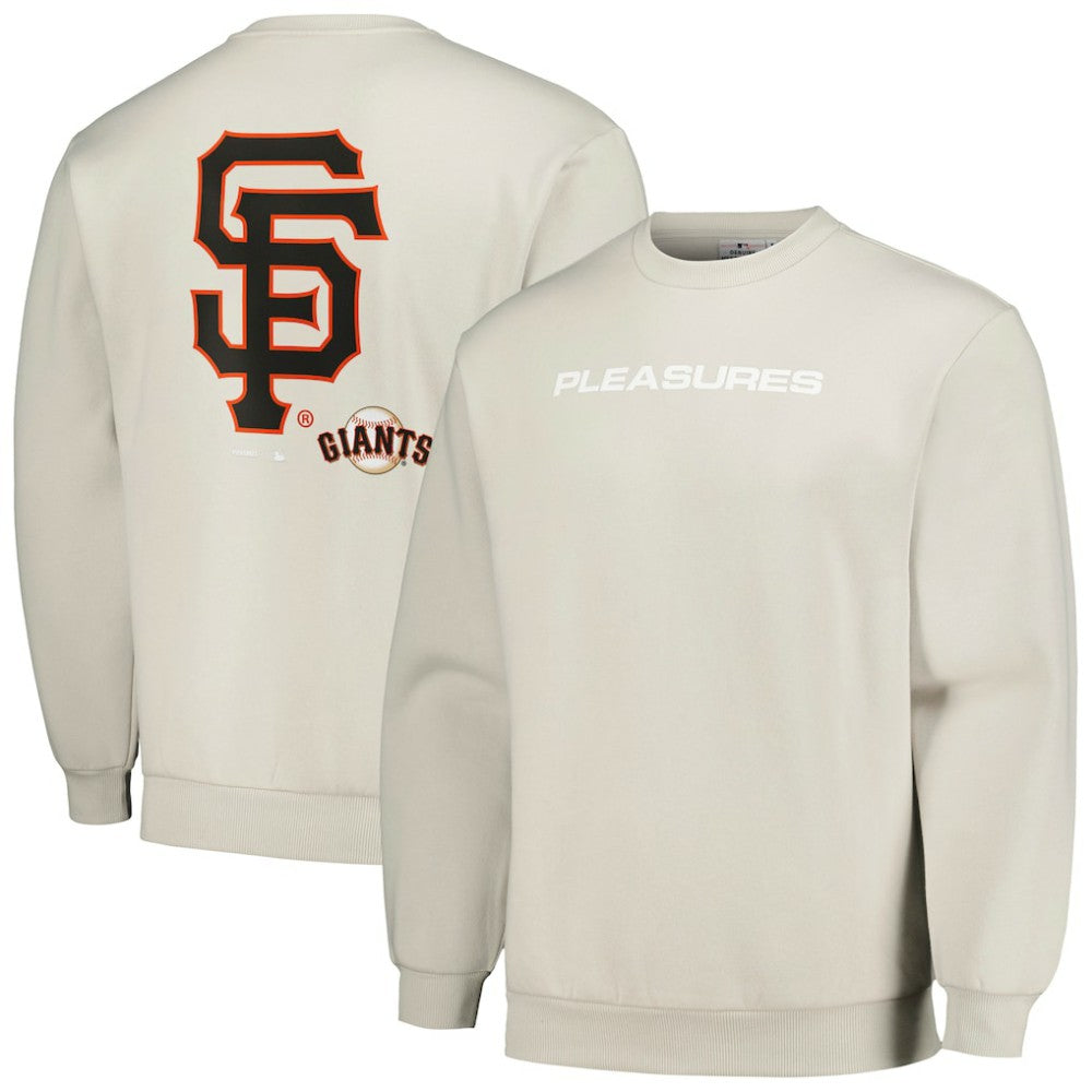 San Francisco Giants PLEASURES Ballpark Pullover Sweatshirt - Gray - MLB on Sale