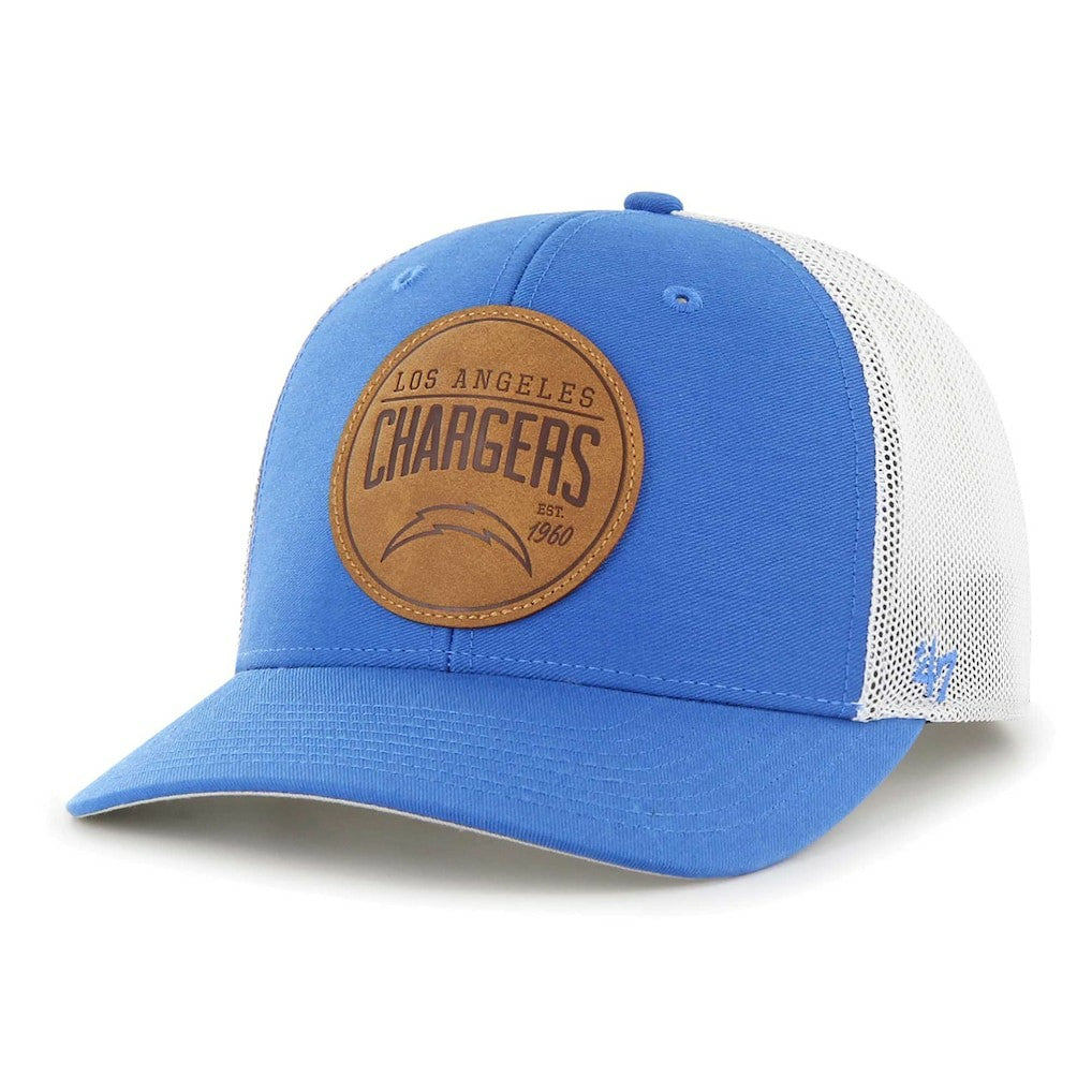47 brand Los Angeles Chargers '47 Leather Head Flex Hat Powder Blue