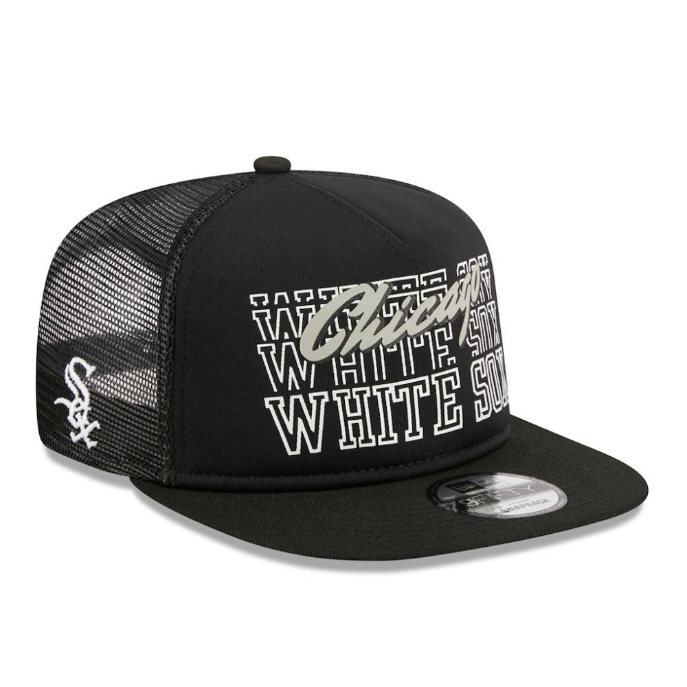 Chicago White Sox New Era  Street Team A-Frame Trucker 9FIFTY Snapback Hat - Black - New Era Lifestyle