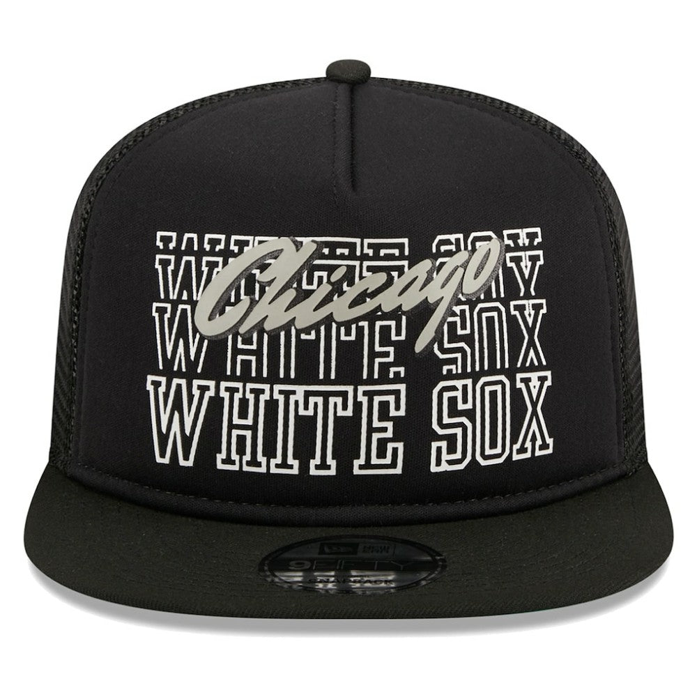 Chicago White Sox New Era  Street Team A-Frame Trucker 9FIFTY Snapback Hat - Black - New Era Lifestyle