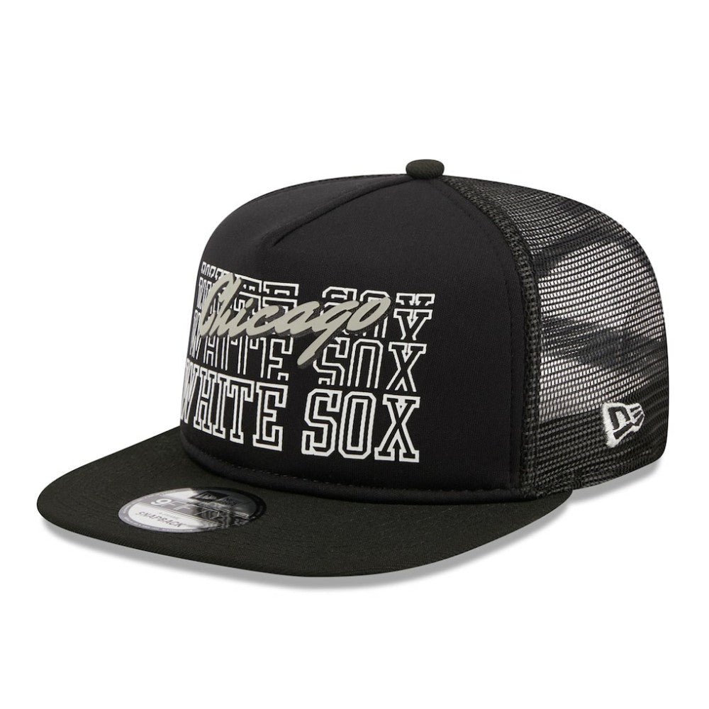 Chicago White Sox New Era  Street Team A-Frame Trucker 9FIFTY Snapback Hat - Black - New Era Lifestyle
