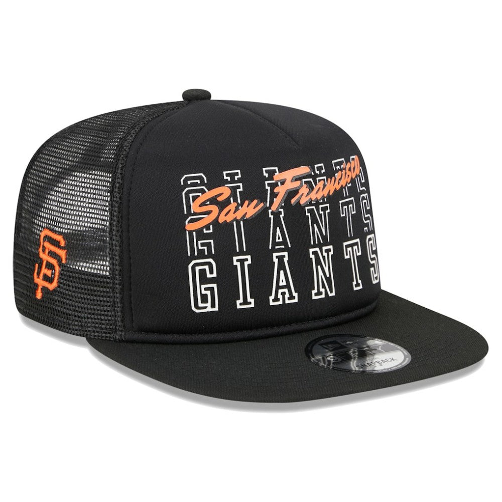 San Francisco Giants New Era  Street Team A-Frame Trucker 9FIFTY Snapback Hat - Black - New Era Discount