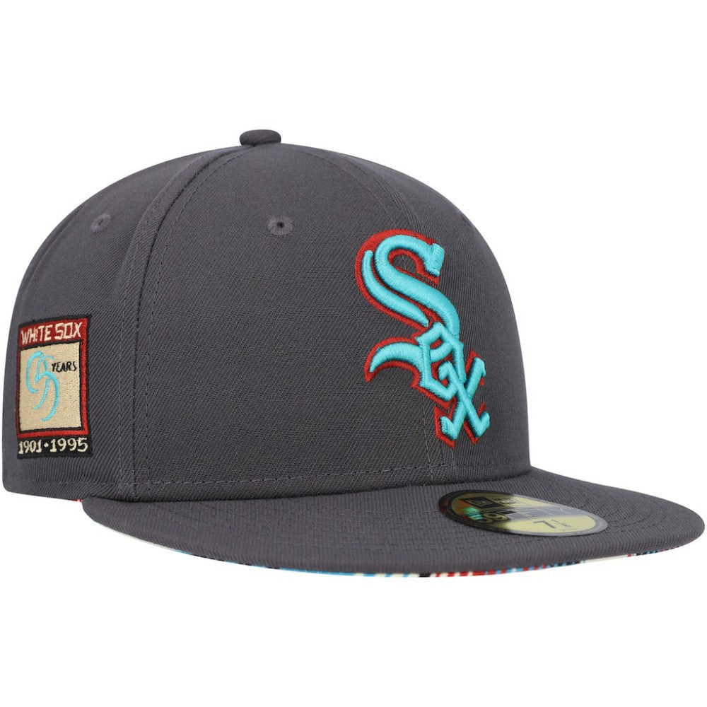 Chicago White Sox New Era  Print Undervisor 59FIFTY Fitted Hat - Graphite - New Era Lifestyle