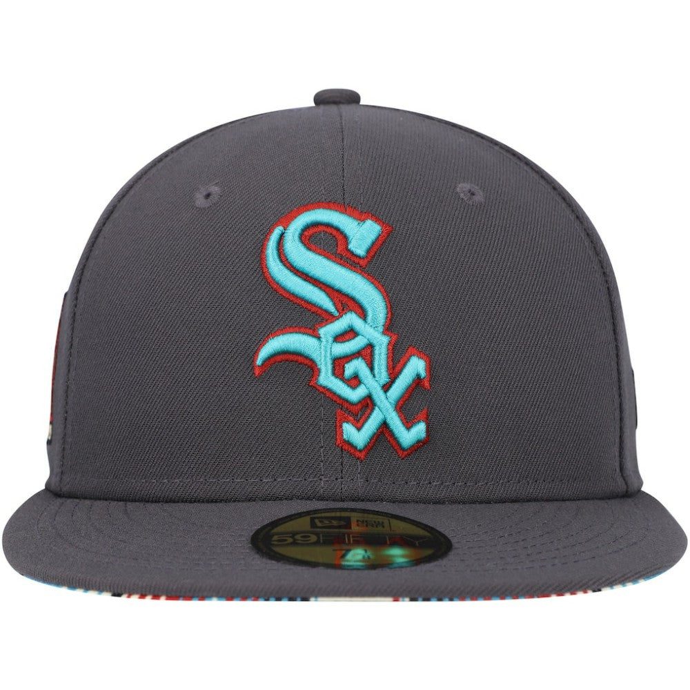 Chicago White Sox New Era  Print Undervisor 59FIFTY Fitted Hat - Graphite - New Era Lifestyle