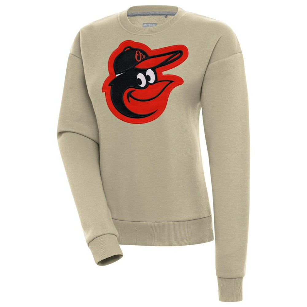 Baltimore Orioles Antigua Women's Victory Pullover Sweatshirt - Khaki - MLB on Sale