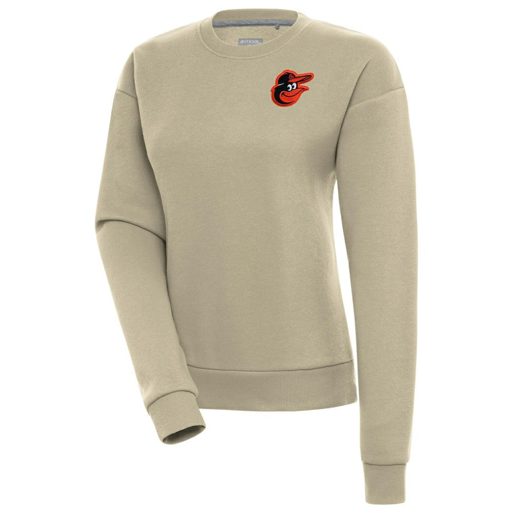 Baltimore Orioles Antigua Women's Victory Pullover Sweatshirt - Khaki - MLB on Sale