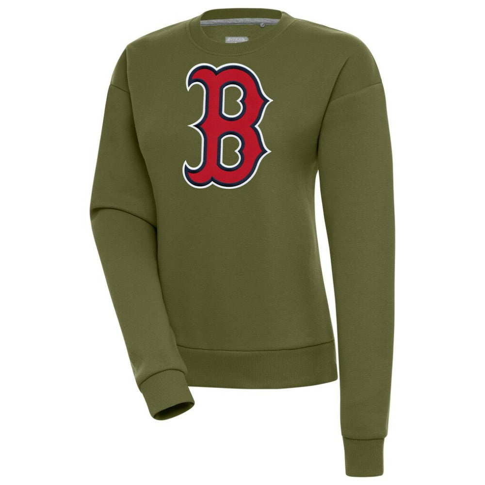 Boston Red Sox Antigua Women's Victory Pullover Sweatshirt - Olive - MLB Online