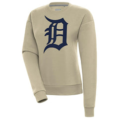 Detroit Tigers Antigua Women's Victory Pullover Sweatshirt - Khaki - MLB Discount