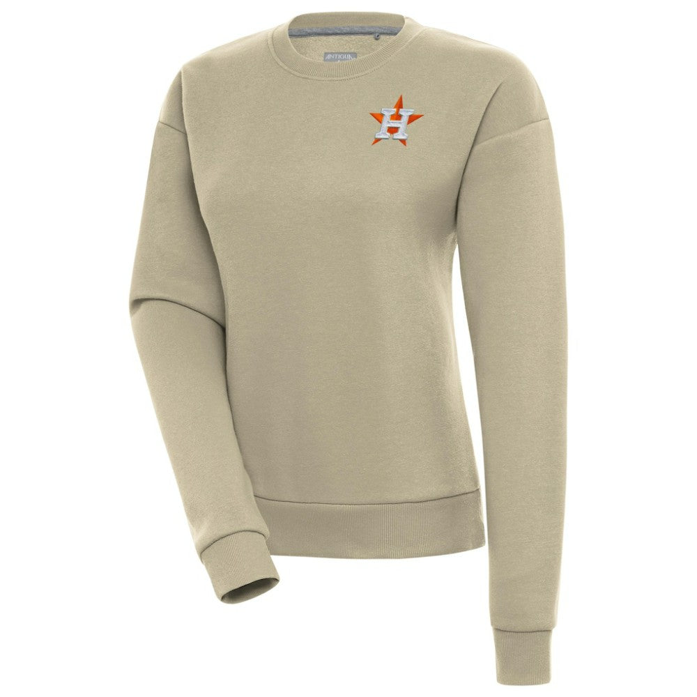 Houston Astros Antigua Women's Victory Pullover Sweatshirt - Khaki - MLB Sale