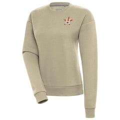 Houston Astros Antigua Women's Victory Pullover Sweatshirt - Khaki - MLB Sale