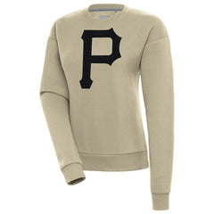 Pittsburgh Pirates Antigua Women's Victory Pullover Sweatshirt - Khaki - MLB Lifestyle