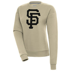 San Francisco Giants Antigua Women's Victory Pullover Sweatshirt - Khaki - MLB Sale
