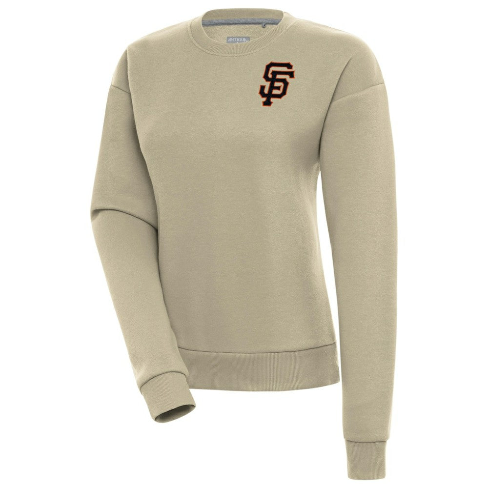 San Francisco Giants Antigua Women's Victory Pullover Sweatshirt - Khaki - MLB Online