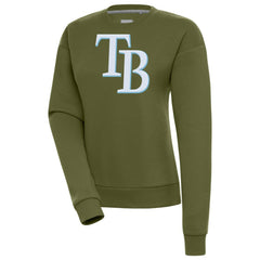 Tampa Bay Rays Antigua Women's Victory Pullover Sweatshirt - Olive - MLB Online