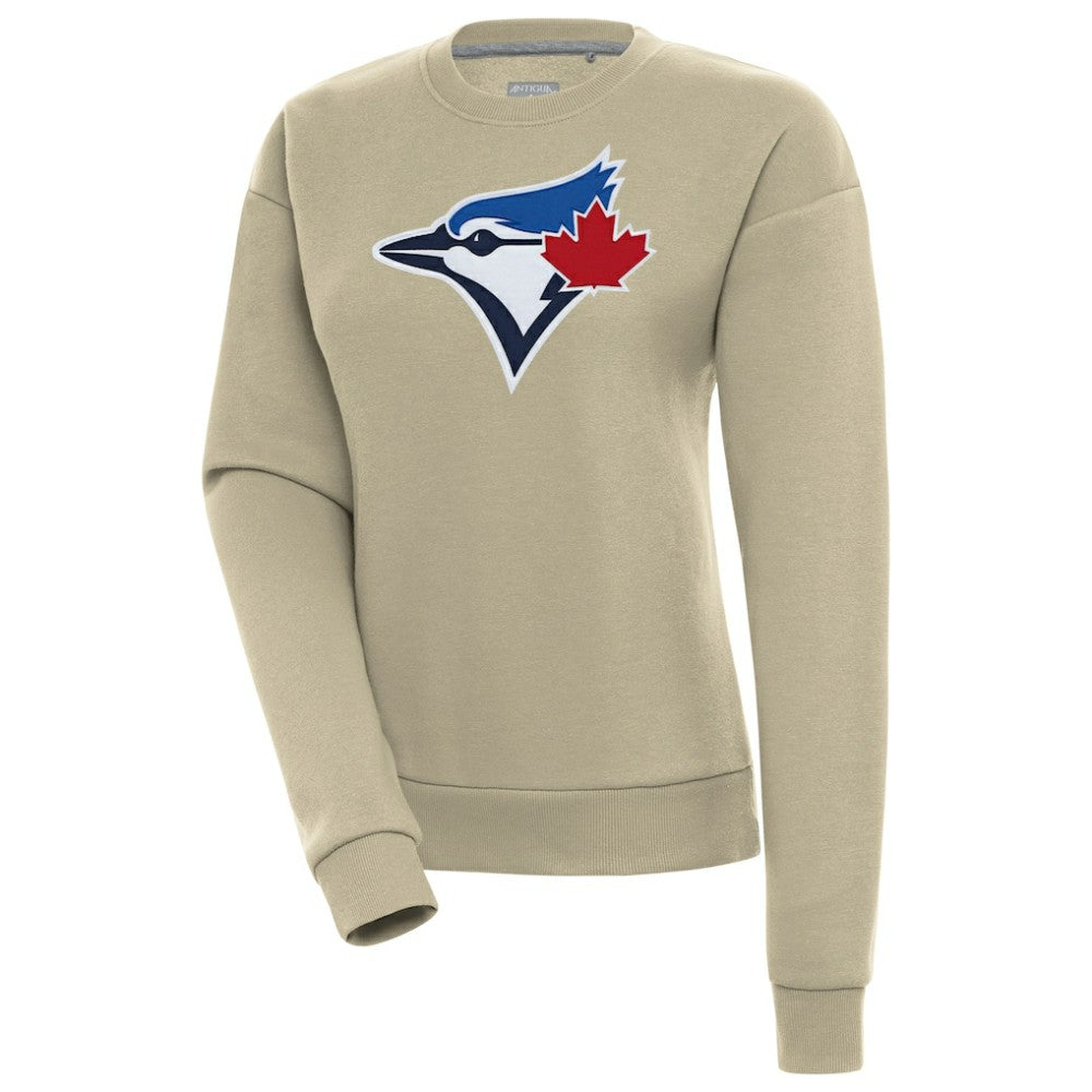 Toronto Blue Jays Antigua Women's Victory Pullover Sweatshirt - Khaki - MLB Lifestyle