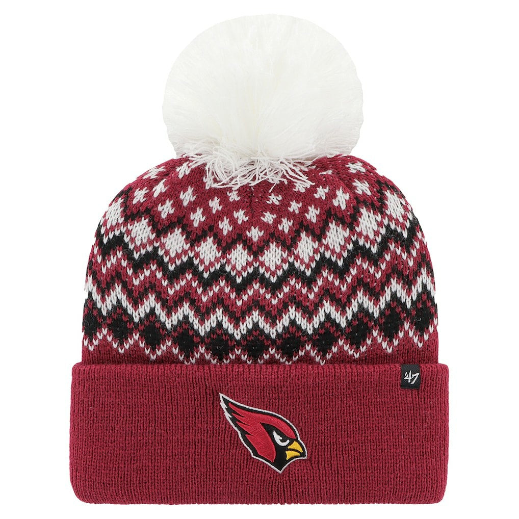 47 brand Arizona Cardinals '47 Women's Elsa Cuffed Knit Hat with Pom Cardinal