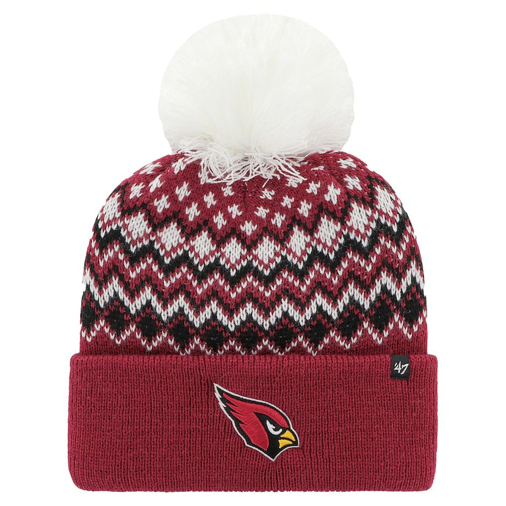 47 brand Arizona Cardinals '47 Women's Elsa Cuffed Knit Hat with Pom Cardinal