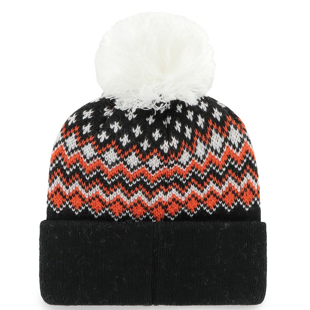 47 brand Cincinnati Bengals '47 Women's Elsa Cuffed Knit Hat with Pom Black