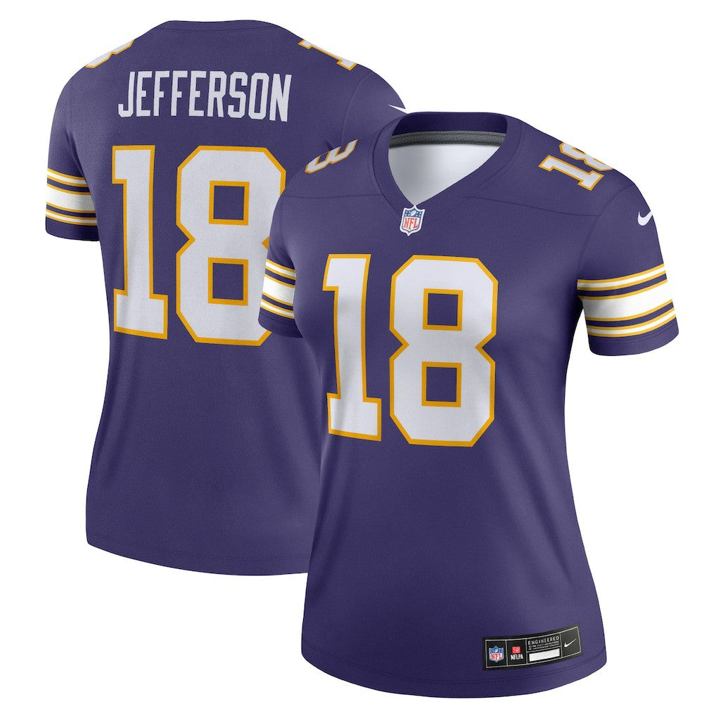 Nike Justin Jefferson Minnesota Vikings Women's Alternate Legend Player Performance Top Purple