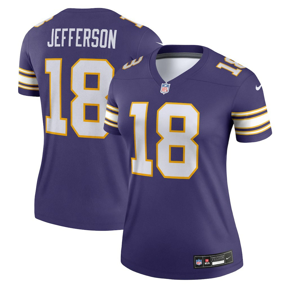 Nike Justin Jefferson Minnesota Vikings Women's Alternate Legend Player Performance Top Purple