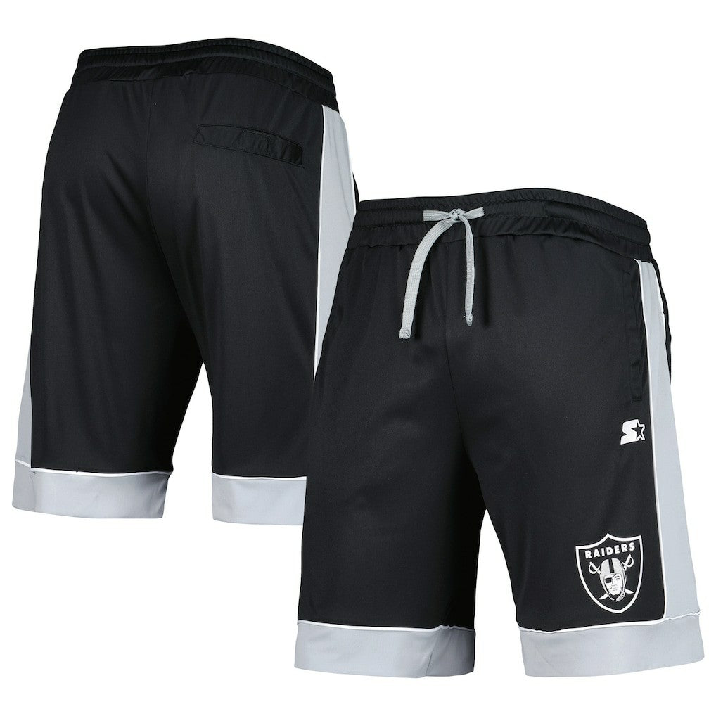 Las Vegas Raiders G-III Sports by Carl Banks Fan Favorite Fashion Shorts -Black/Silver