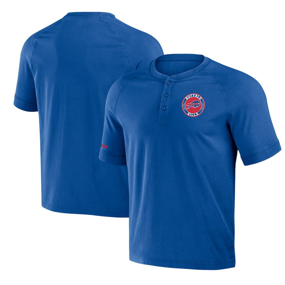 Fanatics Buffalo Bills NFL x Darius Rucker Collection Washed Raglan Henley T-Shirt Royal