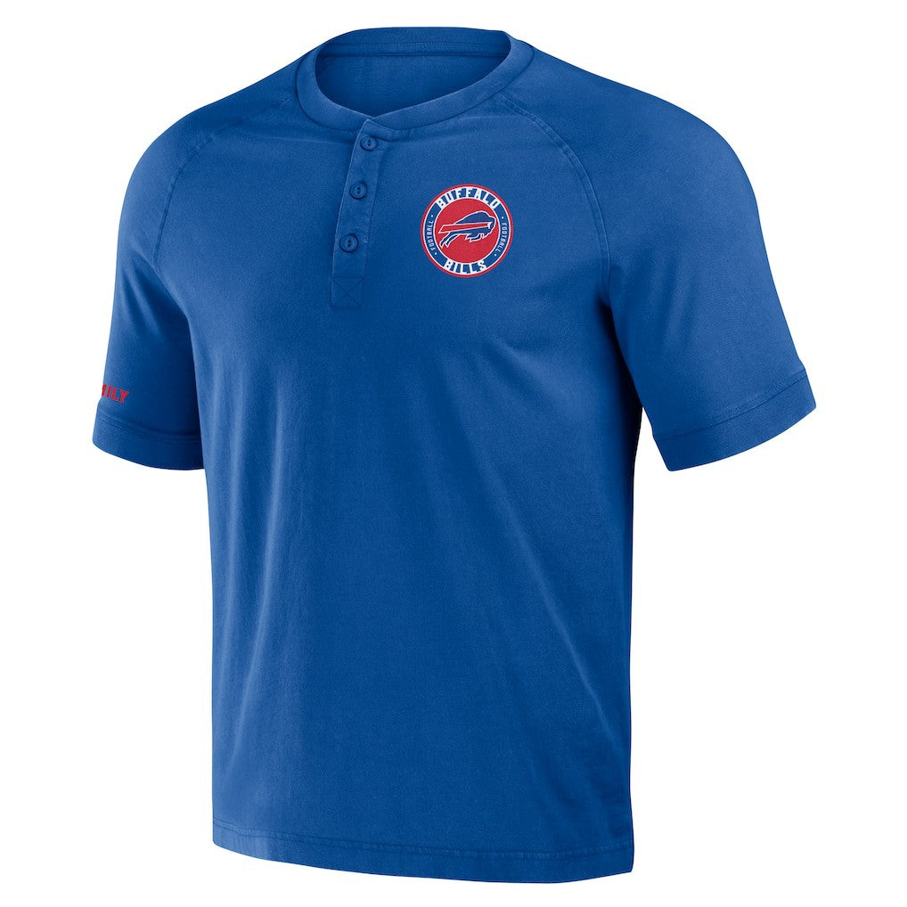 Fanatics Buffalo Bills NFL x Darius Rucker Collection Washed Raglan Henley T-Shirt Royal