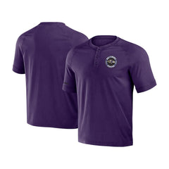 Fanatics Baltimore Ravens NFL x Darius Rucker Collection Washed Raglan Henley T-Shirt Purple