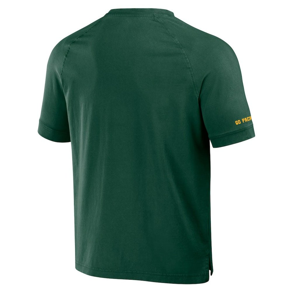 Fanatics Green Bay Packers NFL x Darius Rucker Collection Washed Raglan Henley T-Shirt Green