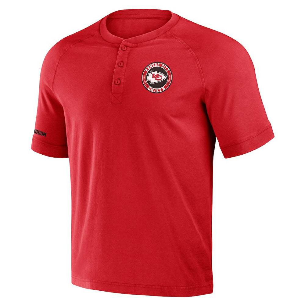 Fanatics Kansas City Chiefs NFL x Darius Rucker Collection Washed Raglan Henley T-Shirt Red