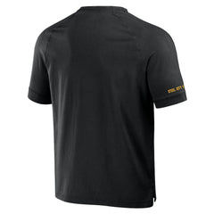 Fanatics Pittsburgh Steelers NFL x Darius Rucker Collection Washed Raglan Henley T-Shirt Black