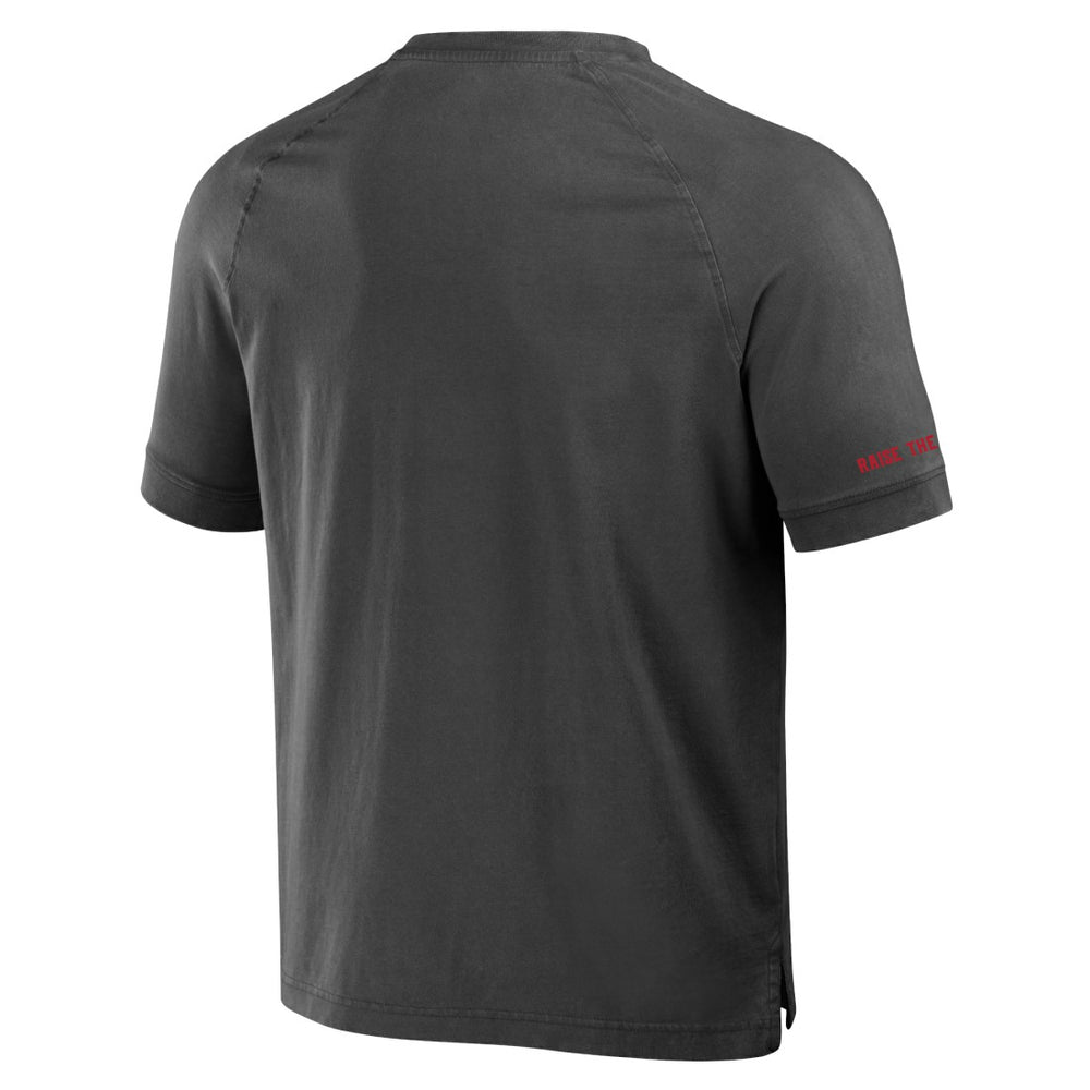 Fanatics Tampa Bay Buccaneers NFL x Darius Rucker Collection Washed Raglan Henley T-Shirt Pewter