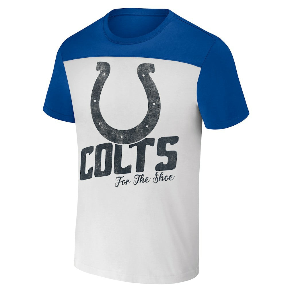 Fanatics Indianapolis Colts NFL x Darius Rucker Collection Colorblocked T-Shirt White/Royal