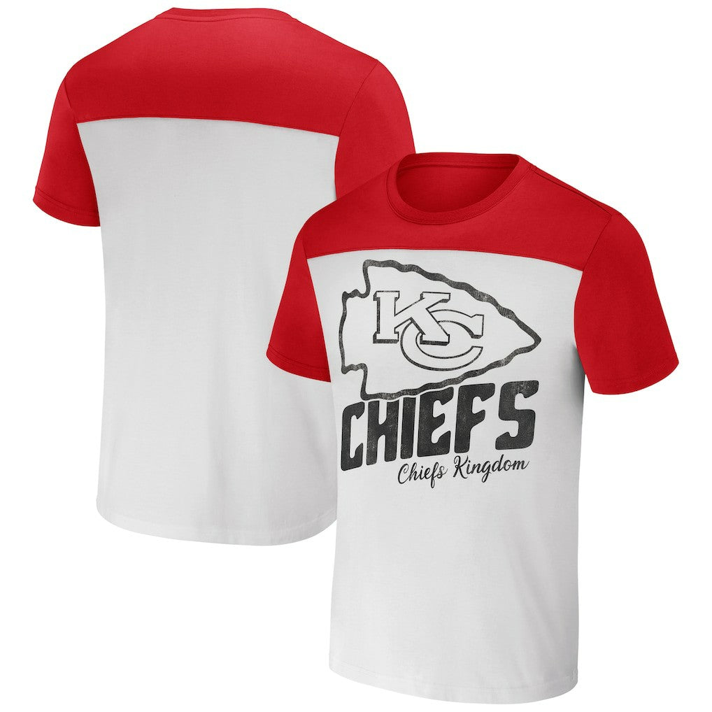 Fanatics Kansas City Chiefs NFL x Darius Rucker Collection Colorblocked T-Shirt Cream