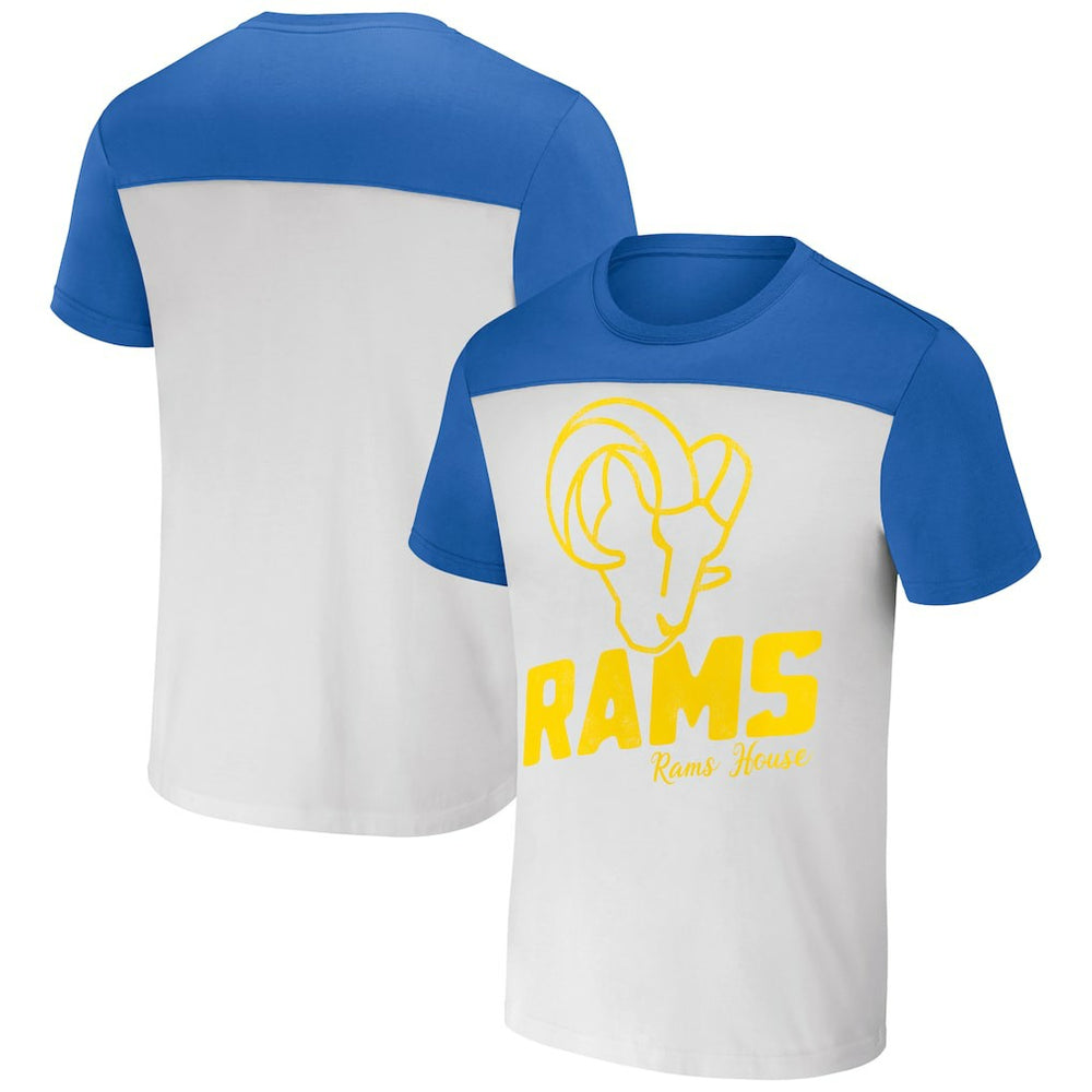 Fanatics Los Angeles Rams NFL x Darius Rucker Collection Colorblocked T-Shirt White/Royal
