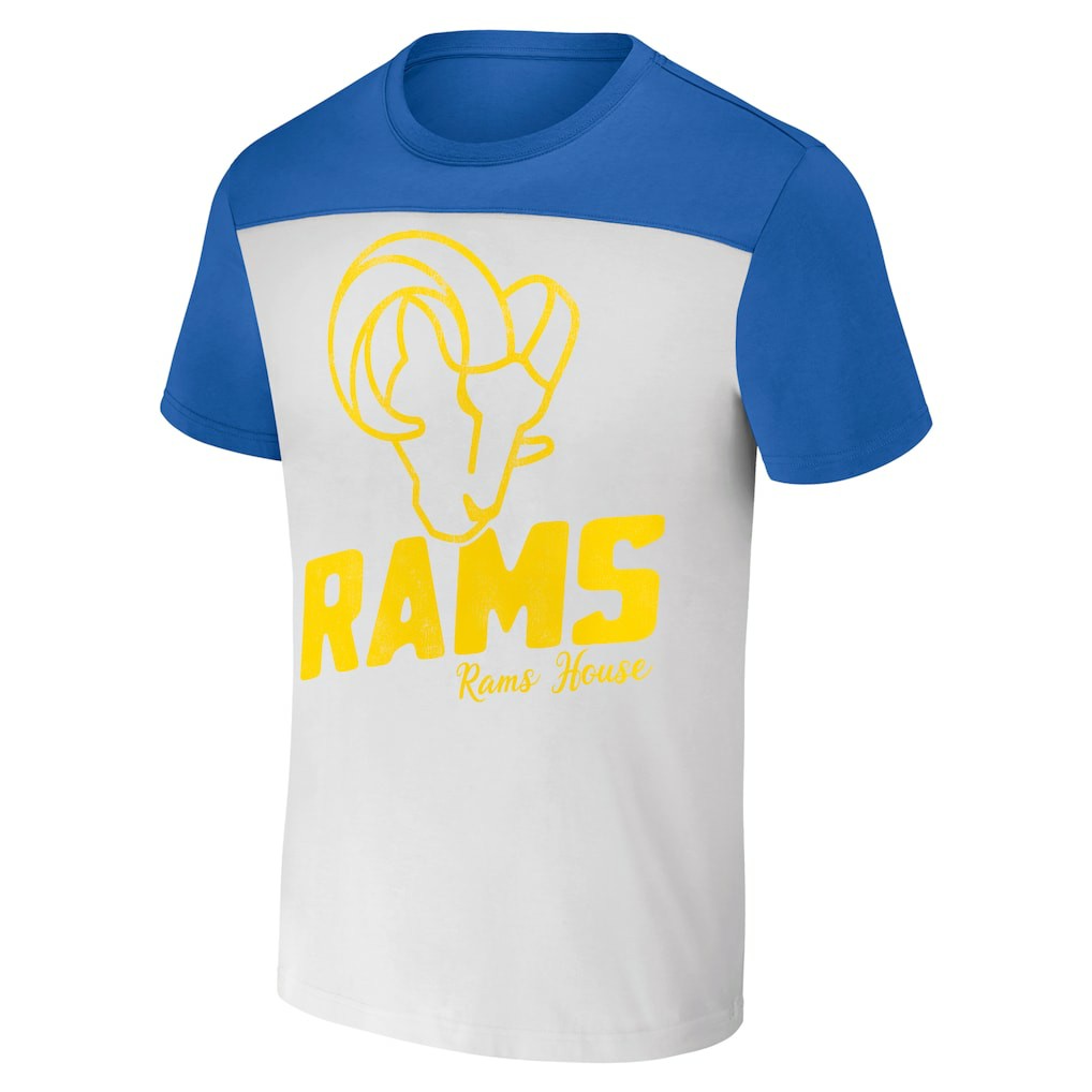 Fanatics Los Angeles Rams NFL x Darius Rucker Collection Colorblocked T-Shirt White/Royal