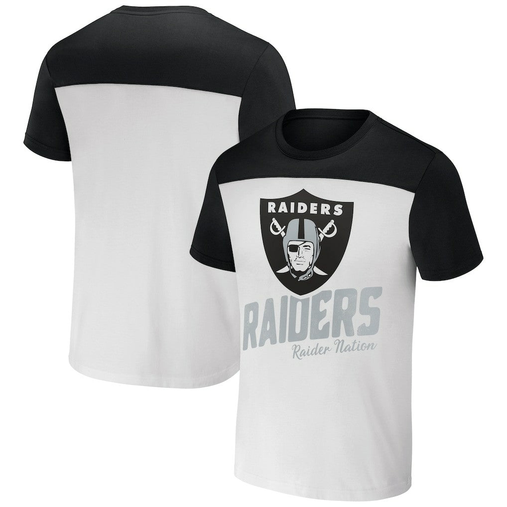 Fanatics Las Vegas Raiders NFL x Darius Rucker Collection Colorblocked T-Shirt White/Black