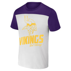 Fanatics Minnesota Vikings NFL x Darius Rucker Collection Colorblocked T-Shirt Cream