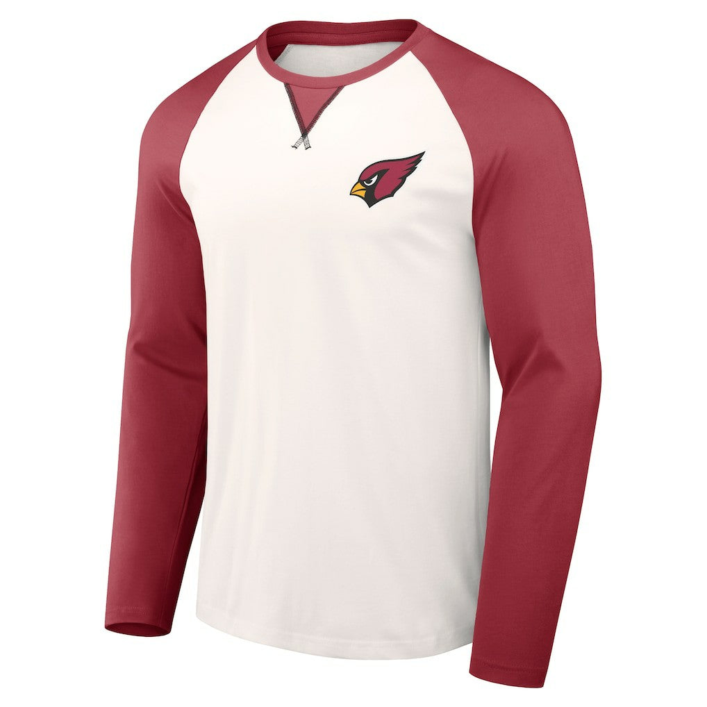 Fanatics Arizona Cardinals NFL x Darius Rucker Collection Long Sleeve Raglan T-Shirt Cream/Cardinal