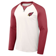 Fanatics Arizona Cardinals NFL x Darius Rucker Collection Long Sleeve Raglan T-Shirt Cream/Cardinal