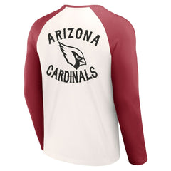 Fanatics Arizona Cardinals NFL x Darius Rucker Collection Long Sleeve Raglan T-Shirt Cream/Cardinal