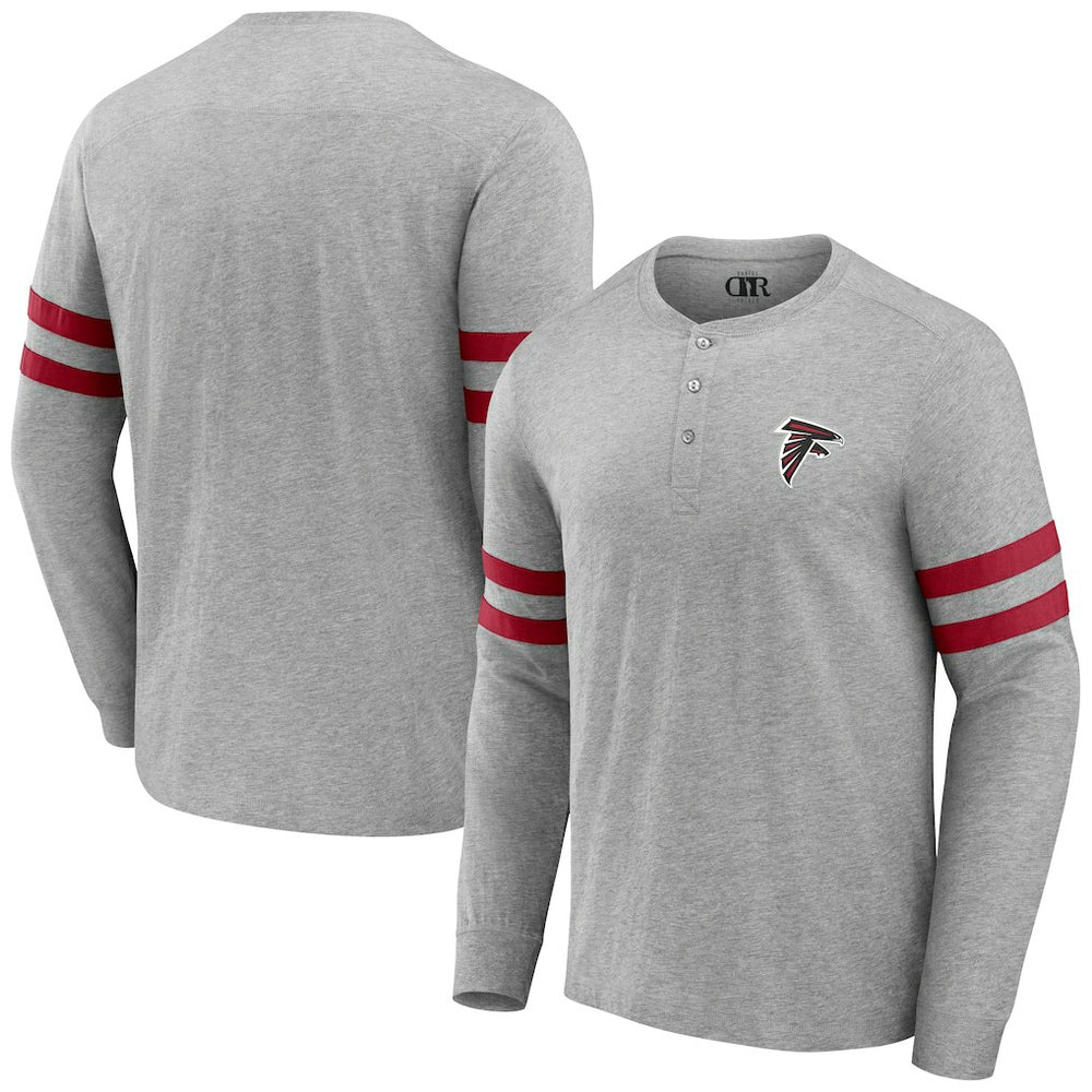 Fanatics Atlanta Falcons NFL x Darius Rucker Collection Henley Long Sleeve T-Shirt Heather Gray
