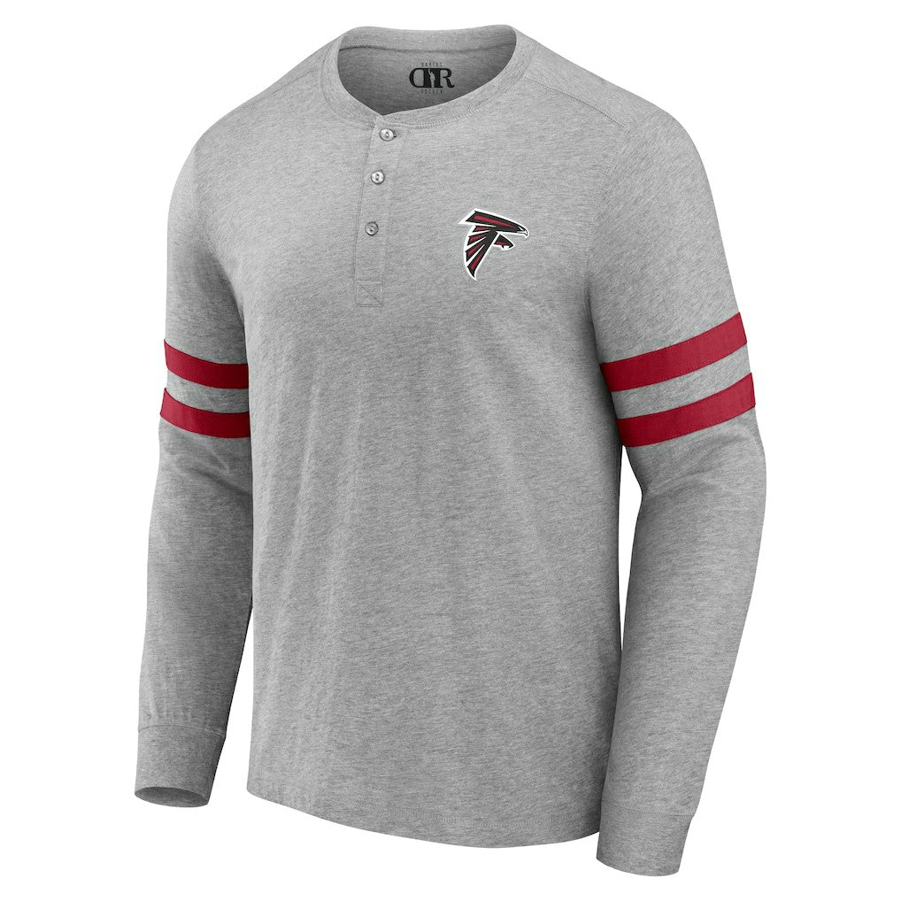 Fanatics Atlanta Falcons NFL x Darius Rucker Collection Henley Long Sleeve T-Shirt Heather Gray