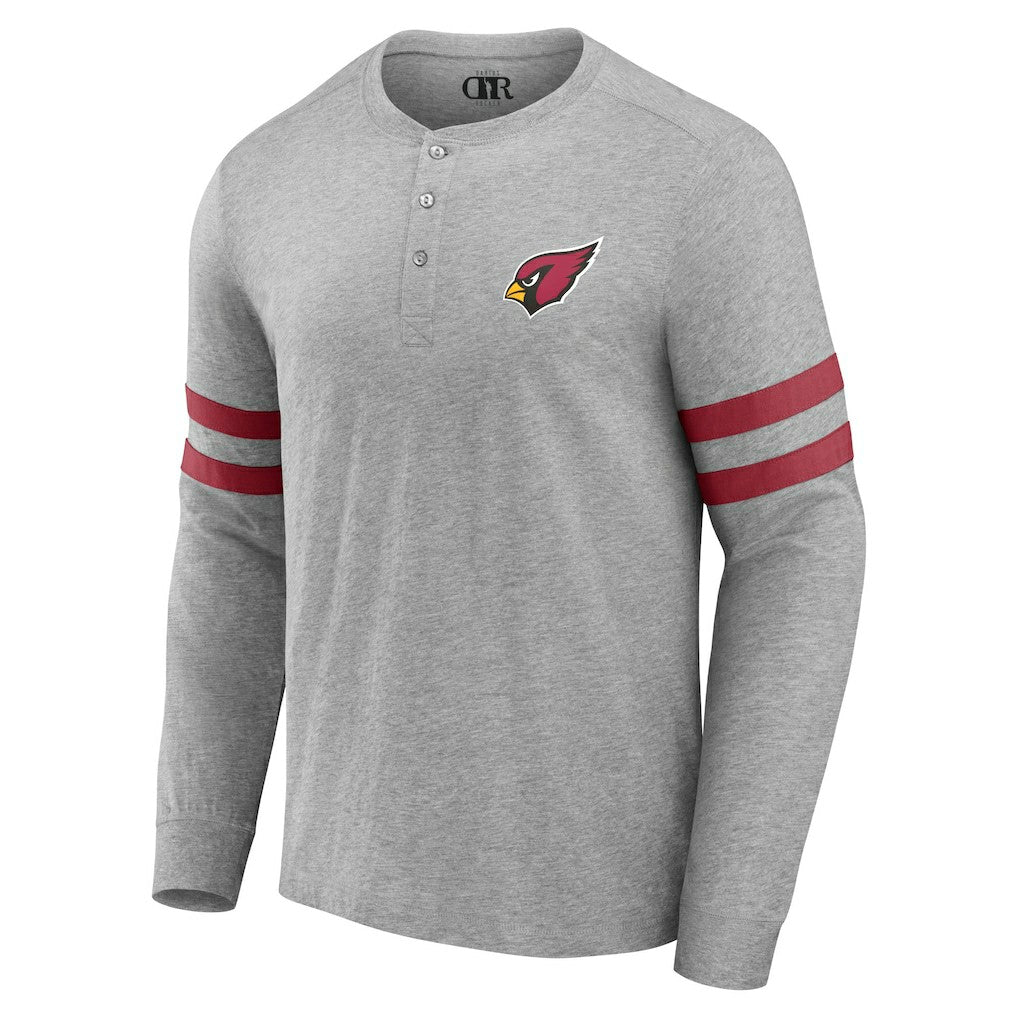 Fanatics Arizona Cardinals NFL x Darius Rucker Collection Henley Long Sleeve T-Shirt Heather Gray