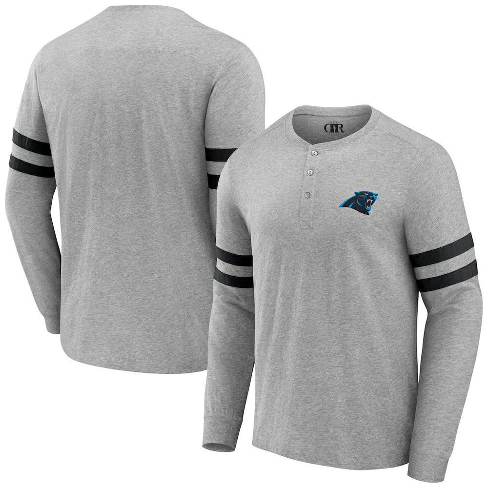 Fanatics Carolina Panthers NFL x Darius Rucker Collection Henley Long Sleeve T-Shirt Heather Gray