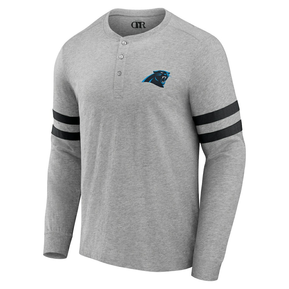 Fanatics Carolina Panthers NFL x Darius Rucker Collection Henley Long Sleeve T-Shirt Heather Gray